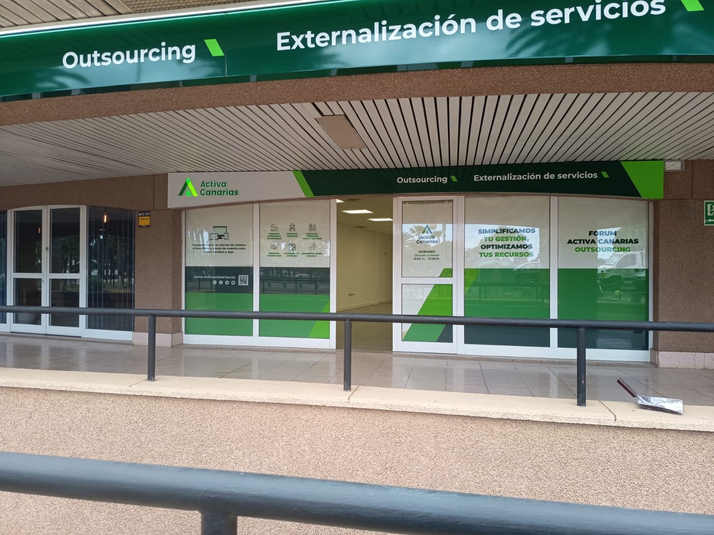 Exterior de las nuevas oficinas de Activa Canarias en Maspalomas
